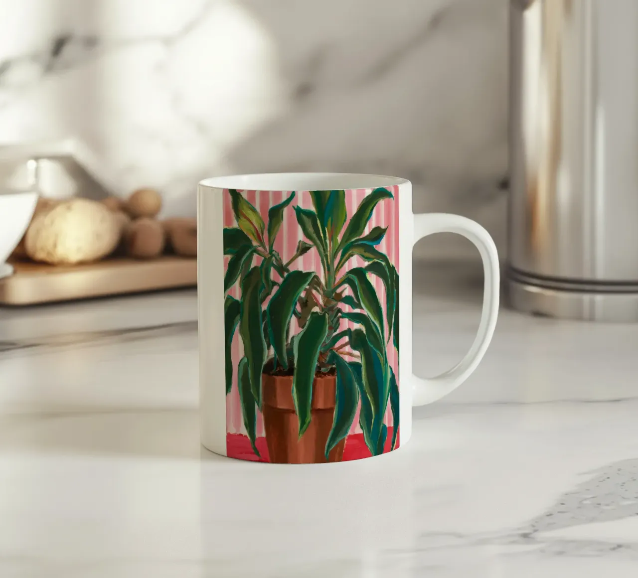 Vaso a strisce verdi tazza in ceramica da Infinite Chroma