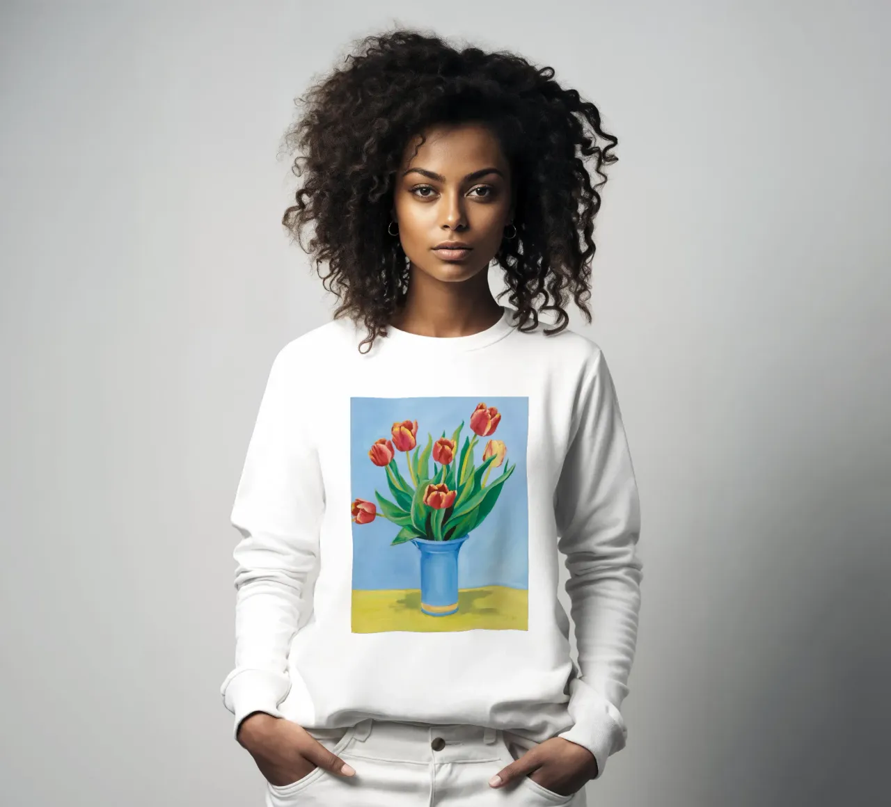 Ruby Tulip Azure sweat de Infinite Chroma