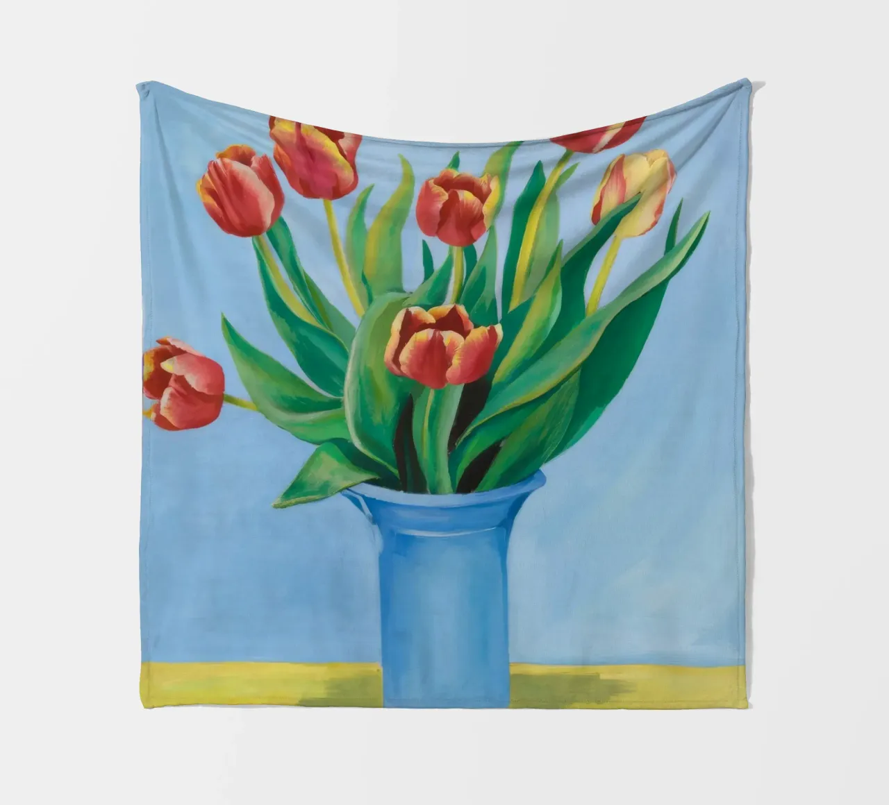 Ruby Tulip Azure Fleecedecke von Infinite Chroma