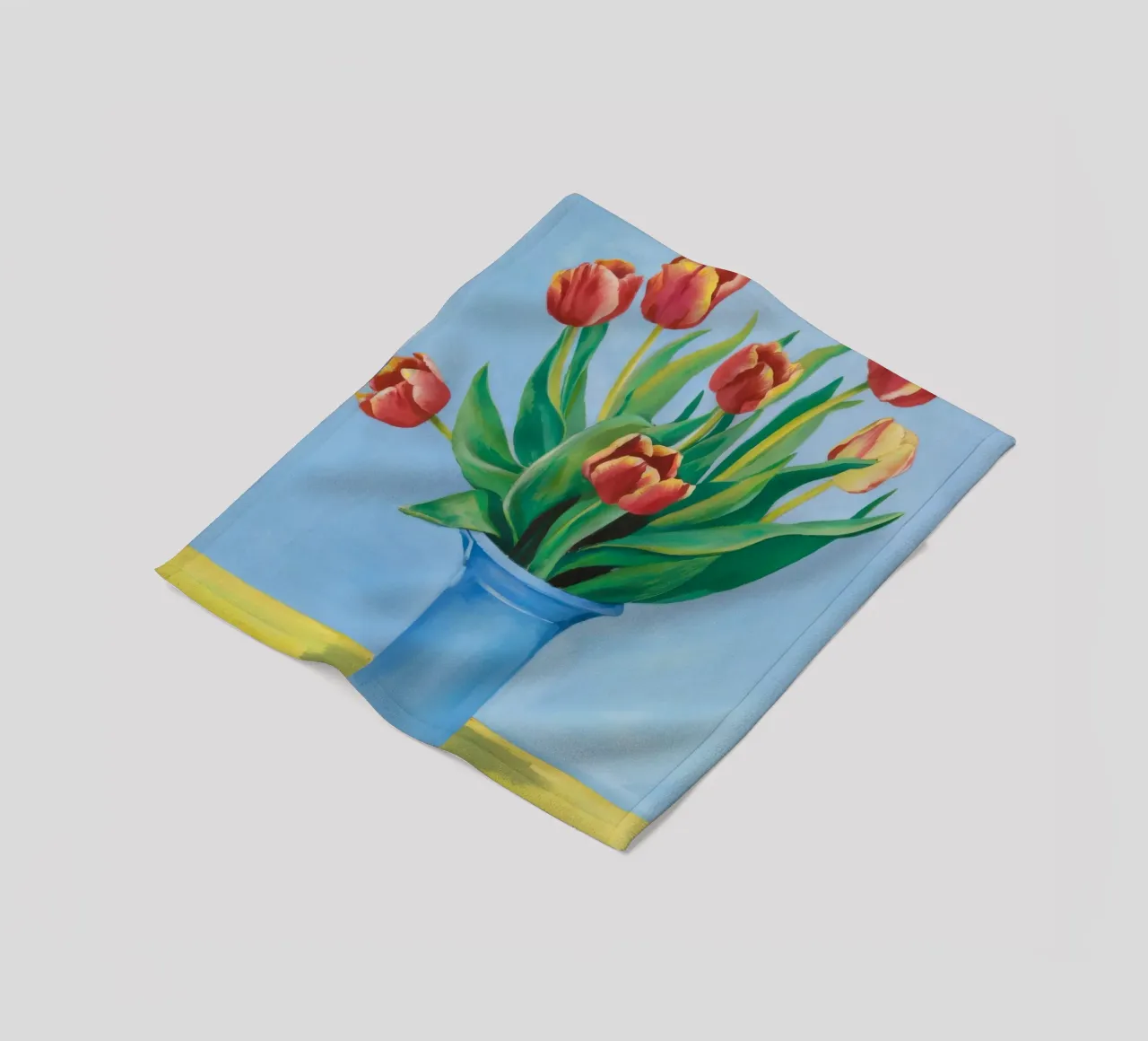 Ruby Tulip Azure Fleecedecke von Infinite Chroma