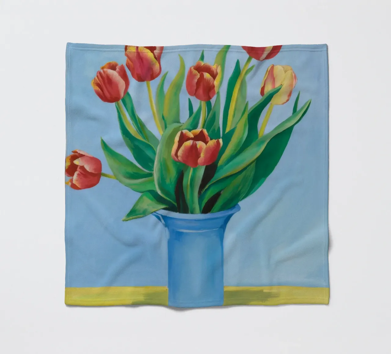 Ruby Tulip Azure Fleecedecke von Infinite Chroma