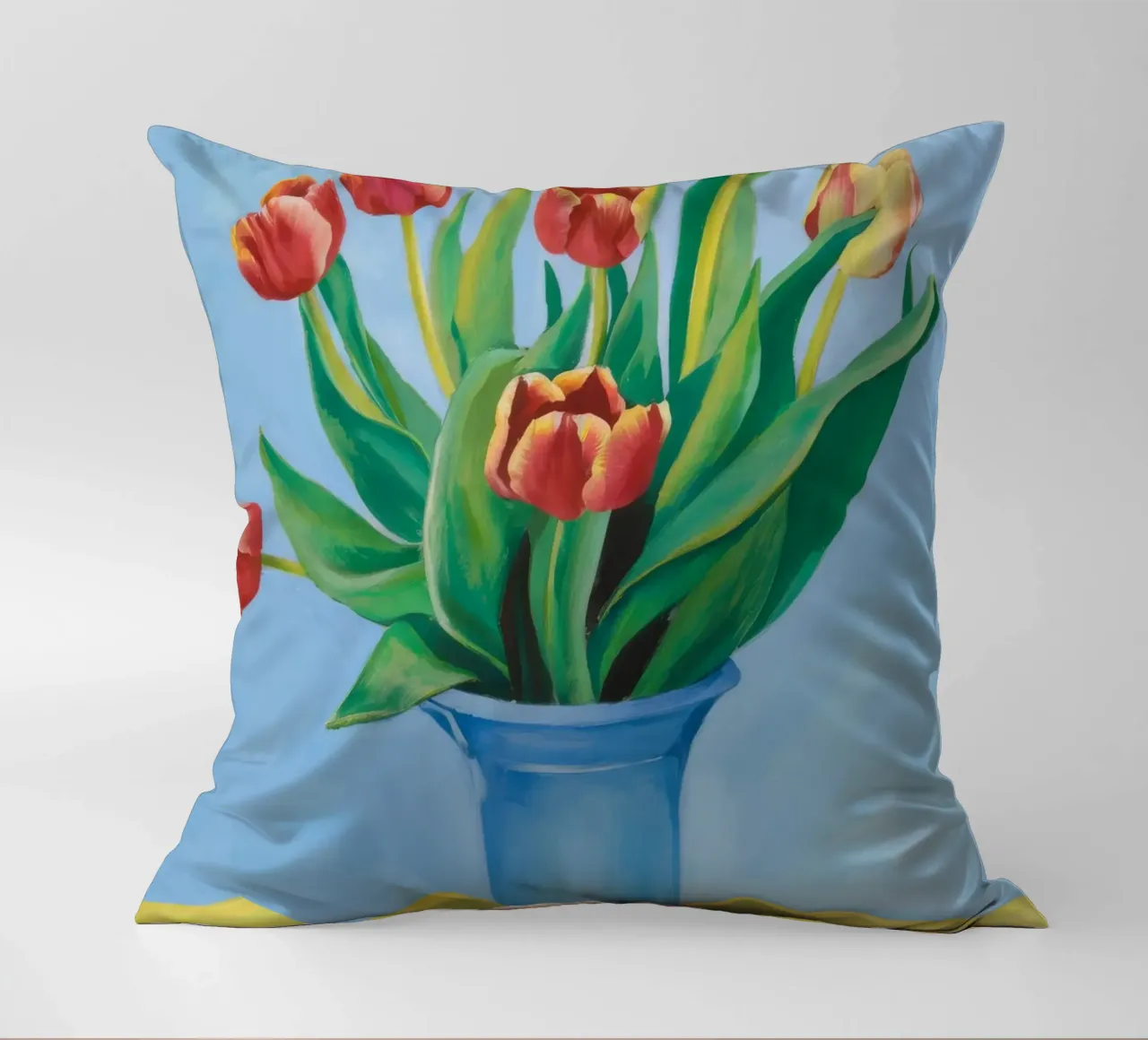 Ruby Tulip Azure coussin de Infinite Chroma