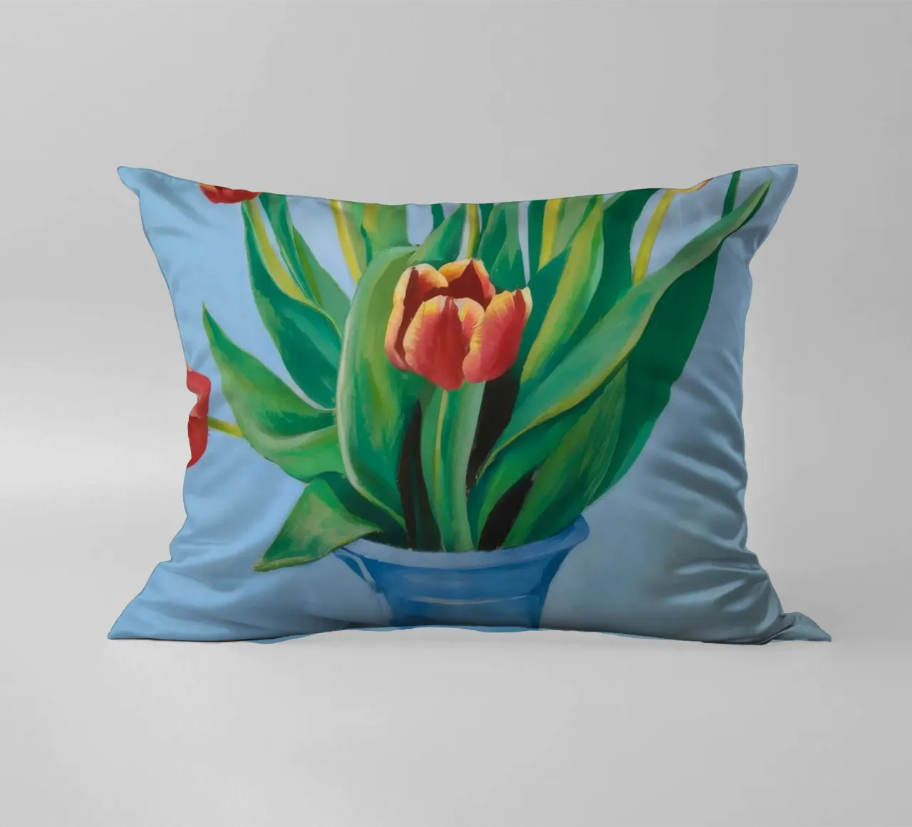 Ruby Tulip Azure coussin de Infinite Chroma