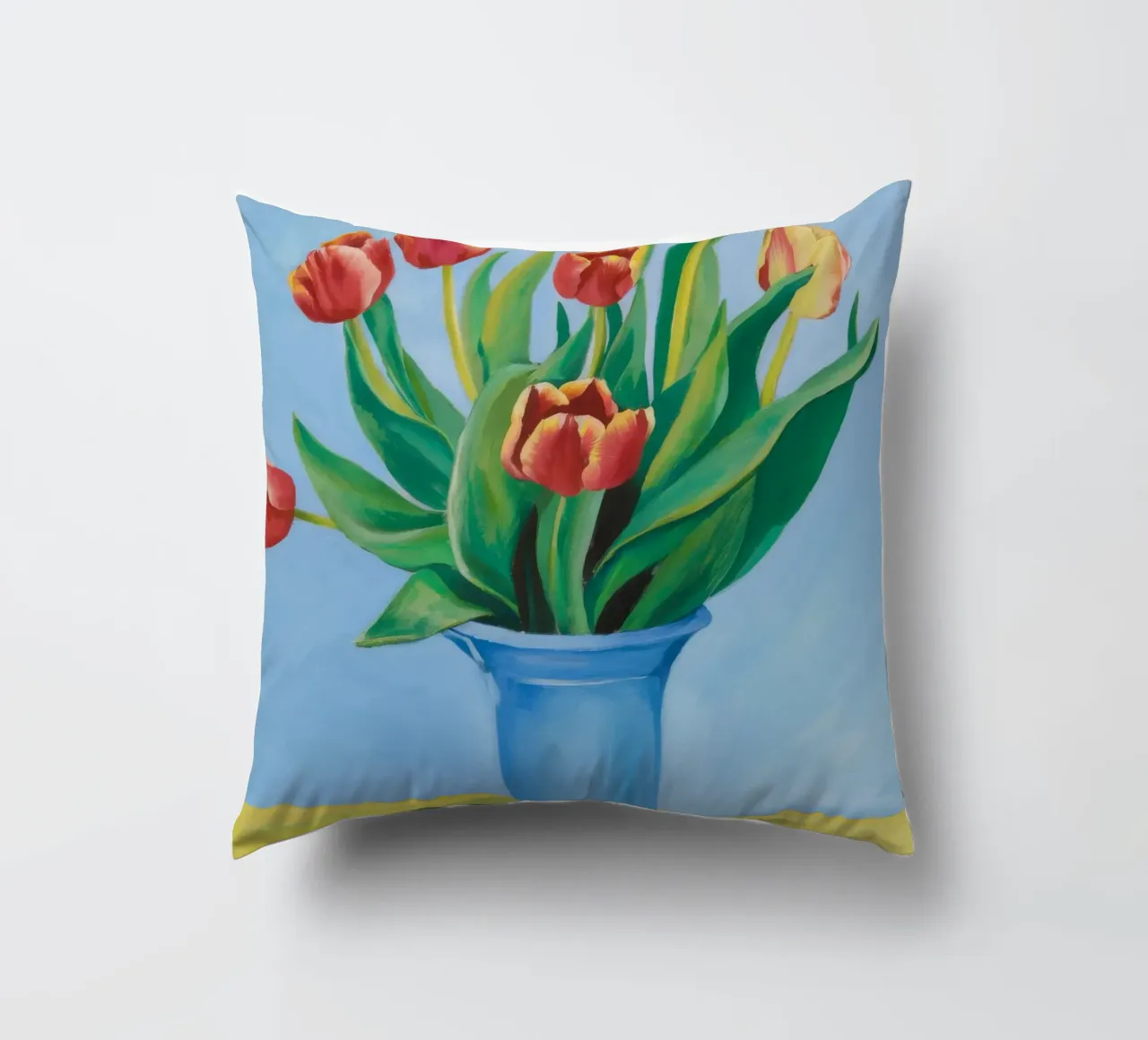 Ruby Tulip Azure coussin de Infinite Chroma