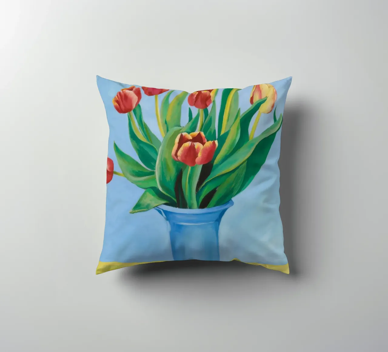 Ruby Tulip Azure coussin de Infinite Chroma