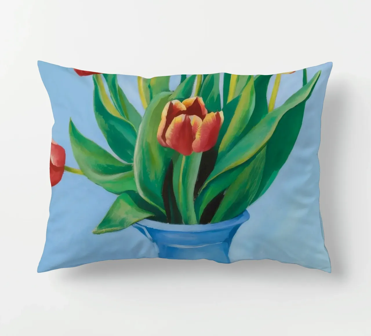 Ruby Tulip Azure coussin de Infinite Chroma