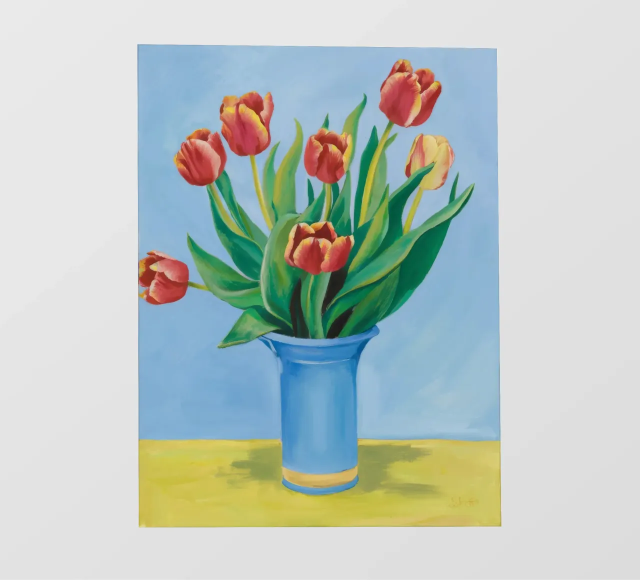 Robijn Tulp Azuur fotobehang van Infinite Chroma