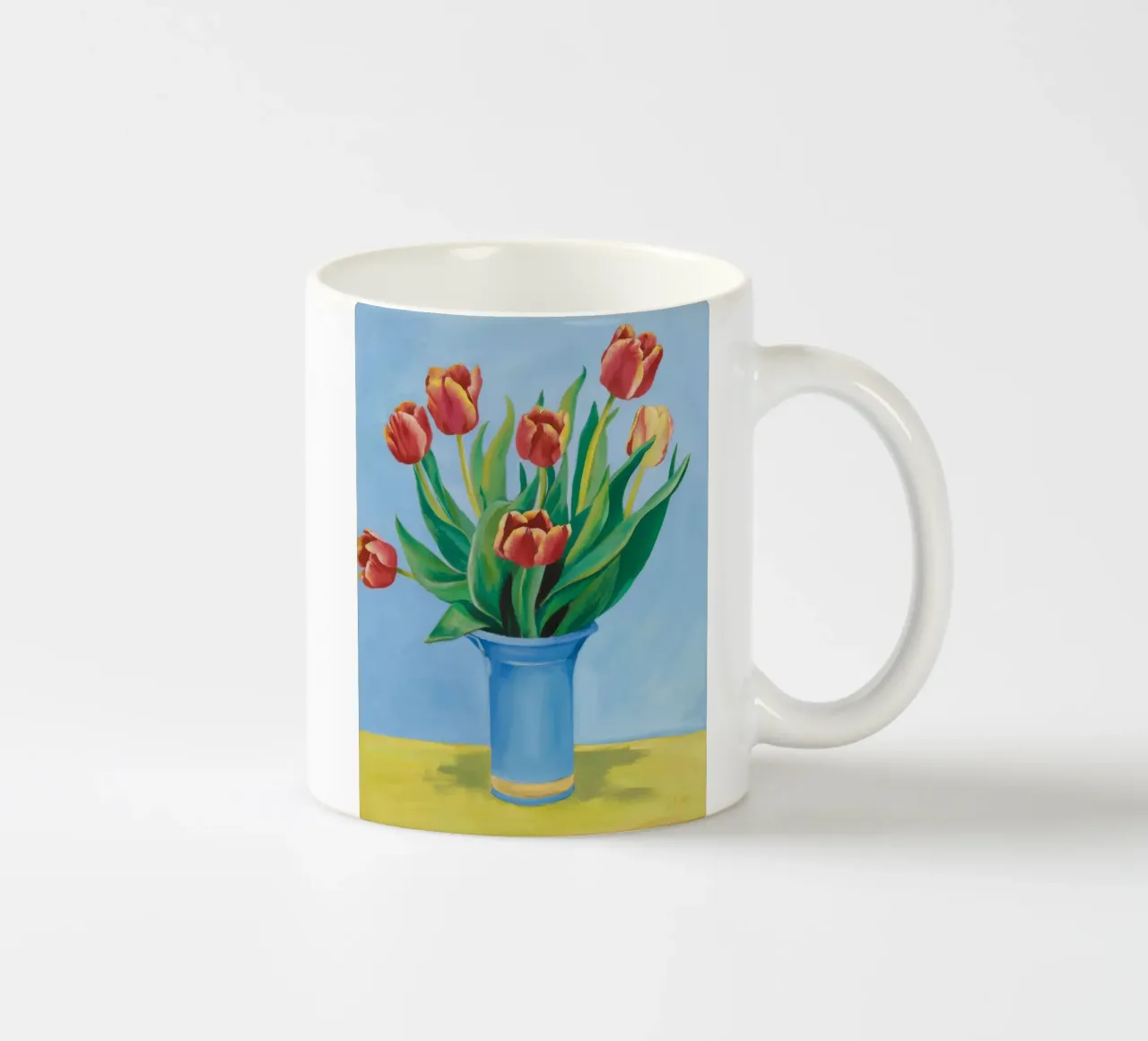 Ruby Tulip Azure mug en céramique de Infinite Chroma