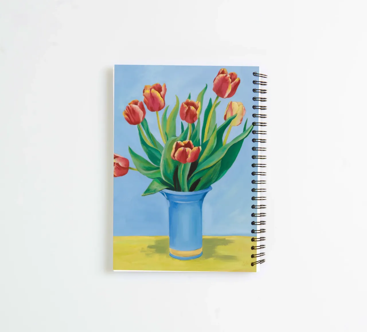 Ruby Tulip Azure spiral notebook by Infinite Chroma