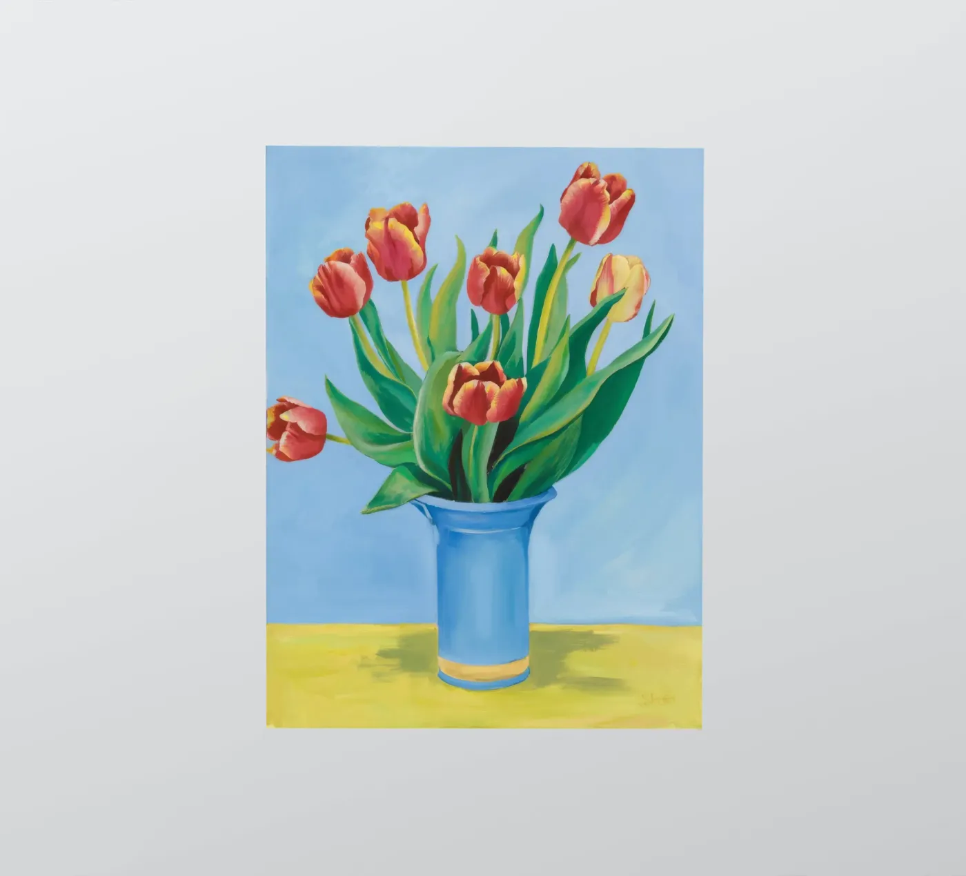 Ruby Tulip Azure sticker by Infinite Chroma