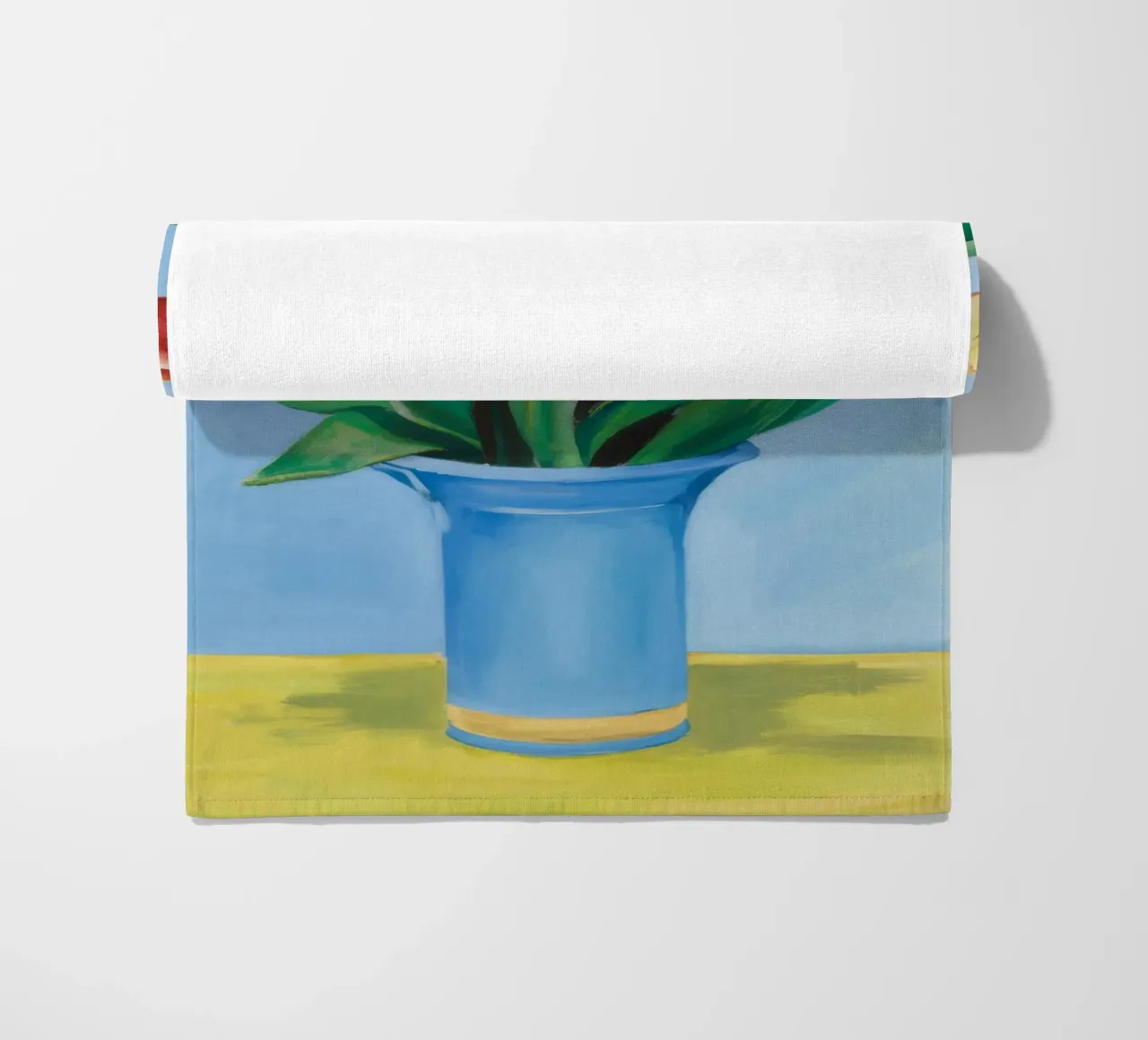 Ruby Tulip Azure beach towel by Infinite Chroma