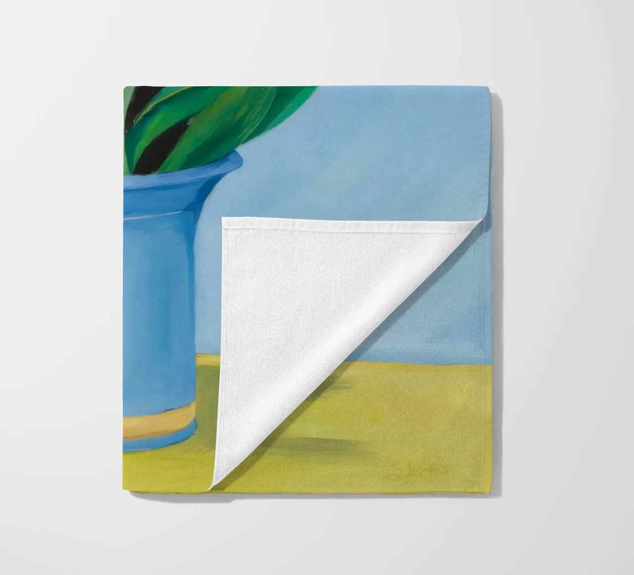 Ruby Tulip Azure beach towel by Infinite Chroma