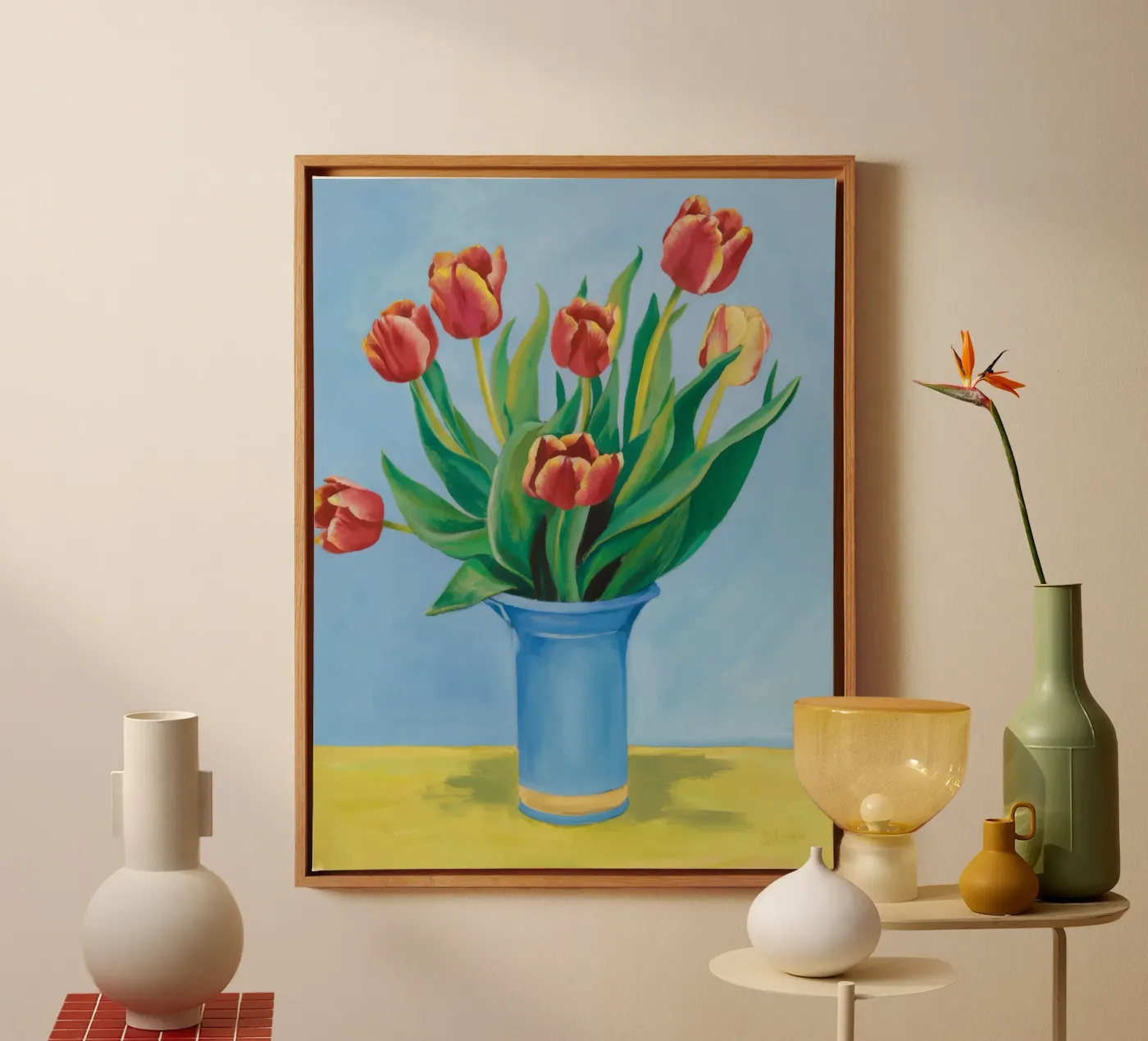 Ruby Tulip Azure toile de Infinite Chroma