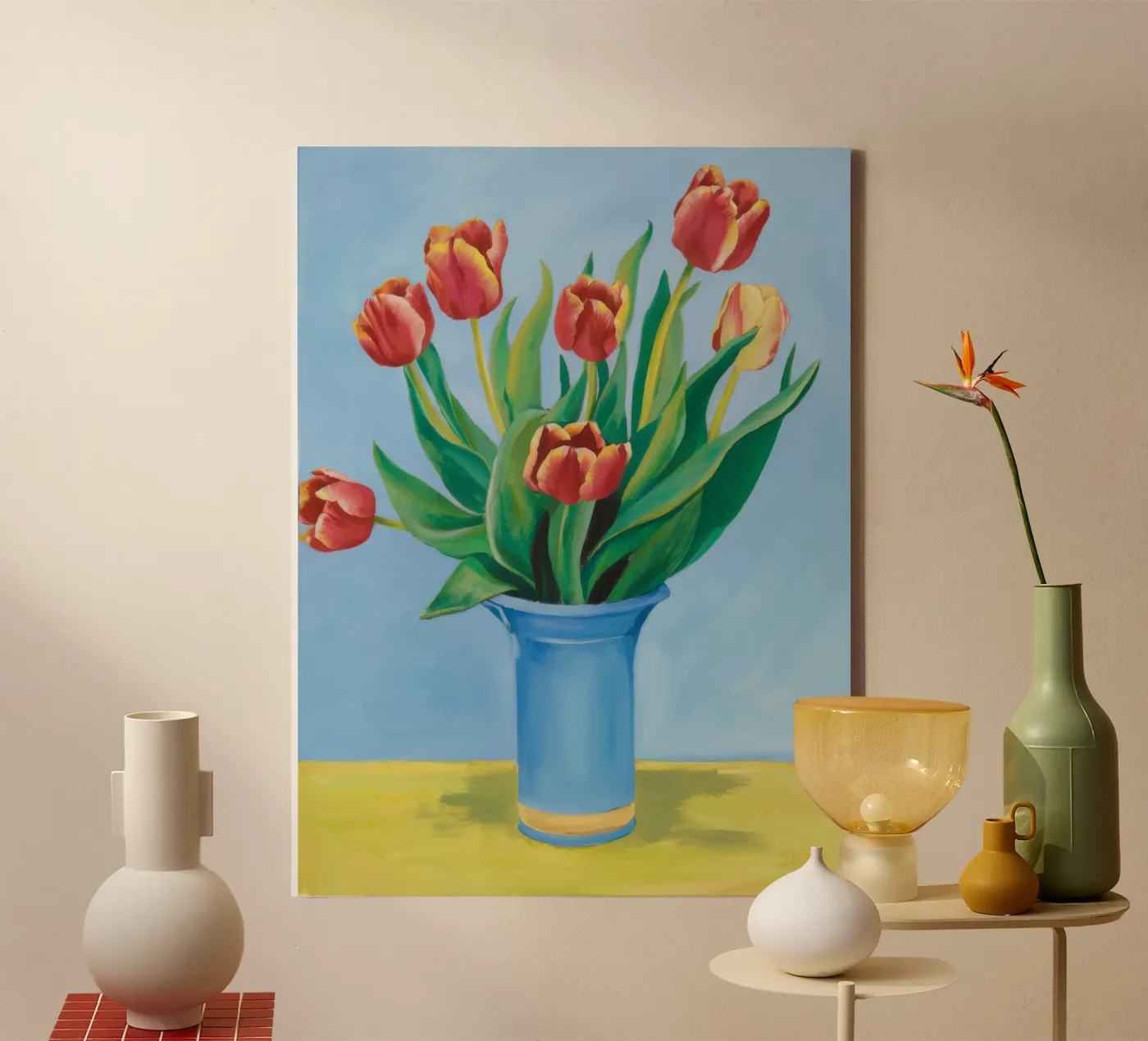 Ruby Tulip Azure toile de Infinite Chroma