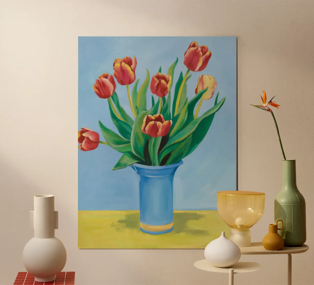 Ruby Tulip Azure hahnemühle de Infinite Chroma