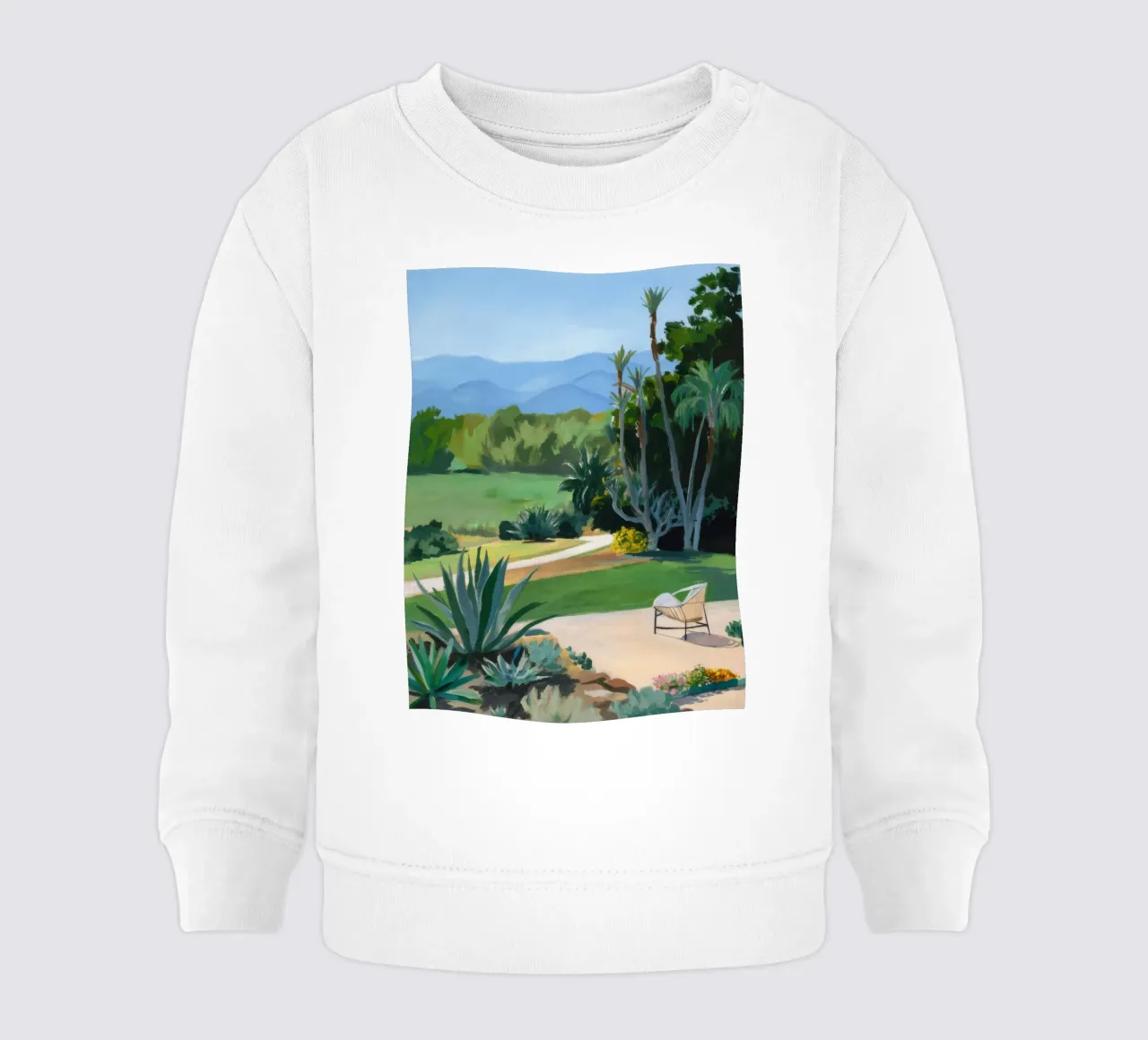Palm Vista Repose felpa neonato da Infinite Chroma
