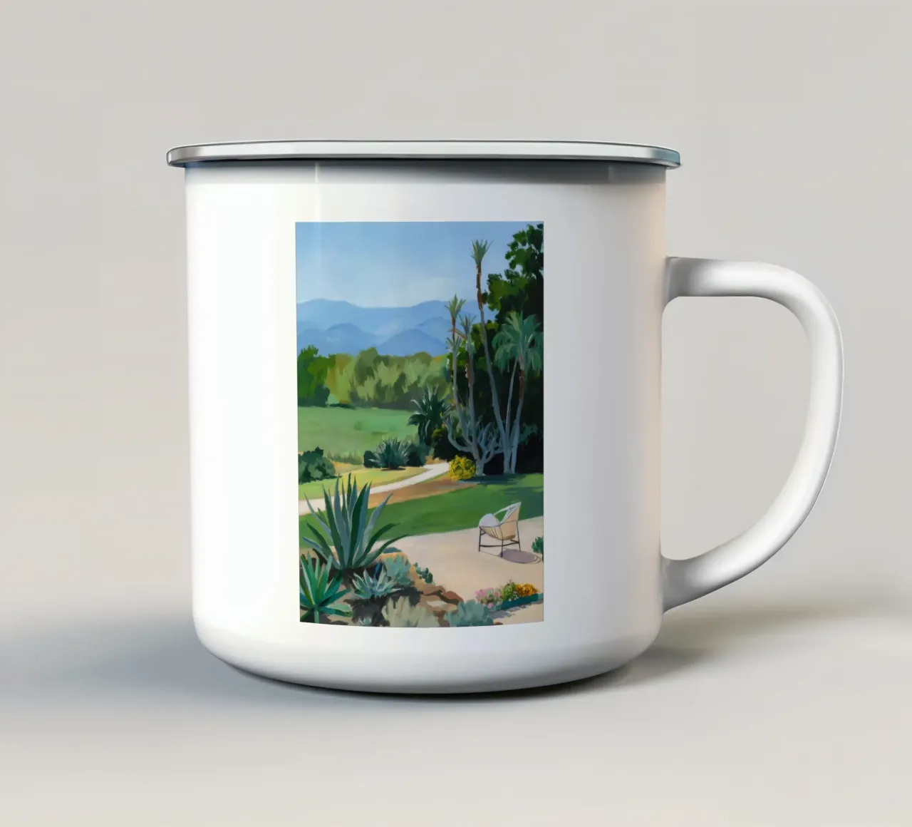 Palm Vista Repose tazza in smalto da Infinite Chroma