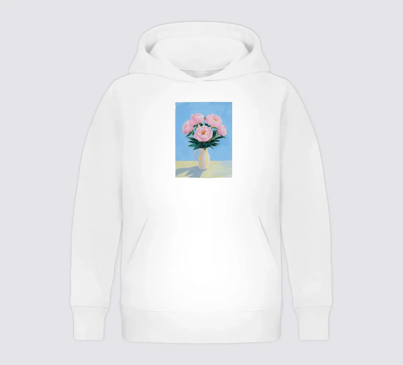 Peony Blush Sunbeam kids hoodie by Infinite Chroma