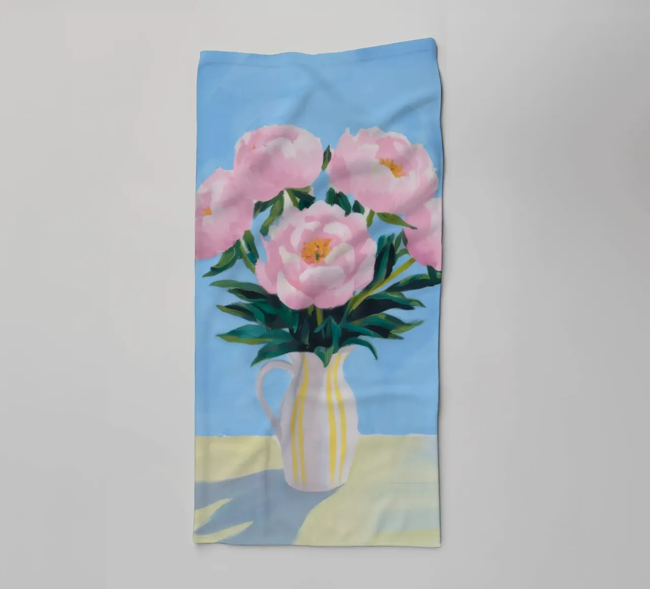 Peonia, raggio di sole asciugamano da bagno da Infinite Chroma