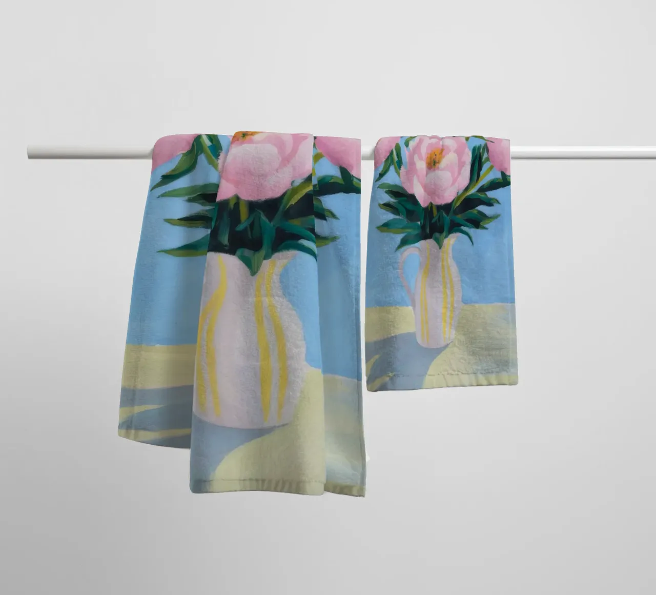 Peonia, raggio di sole asciugamano da bagno da Infinite Chroma