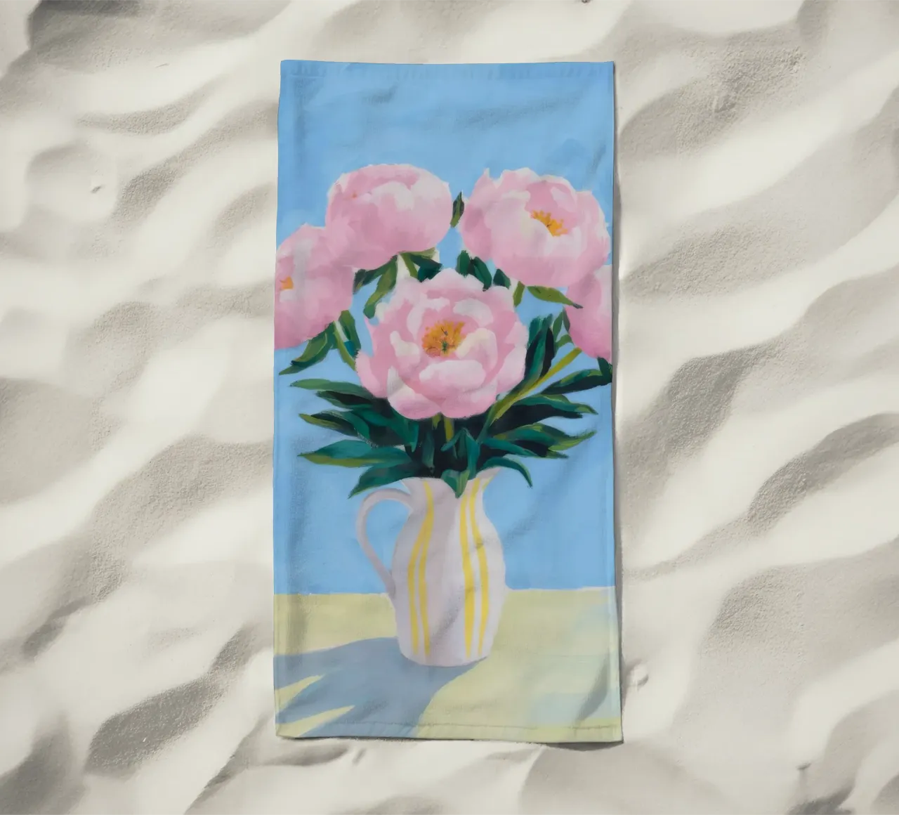 Peonia, raggio di sole telo mare da Infinite Chroma