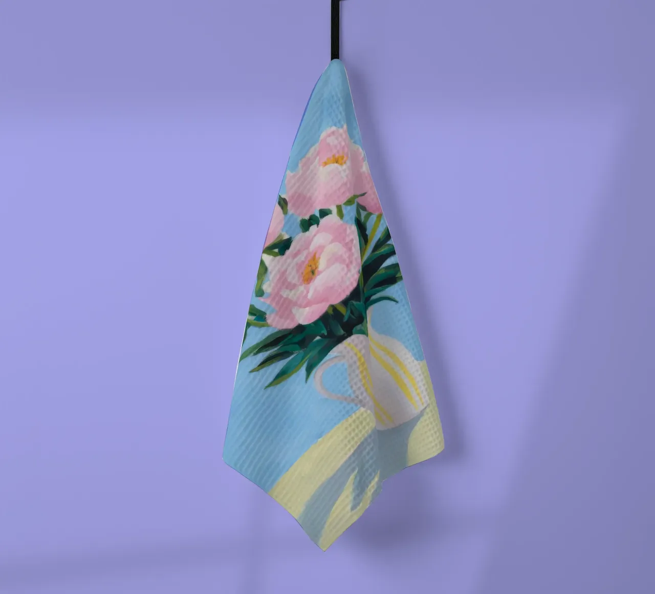 Peony Blush Sunbeam tea towel by Infinite Chroma