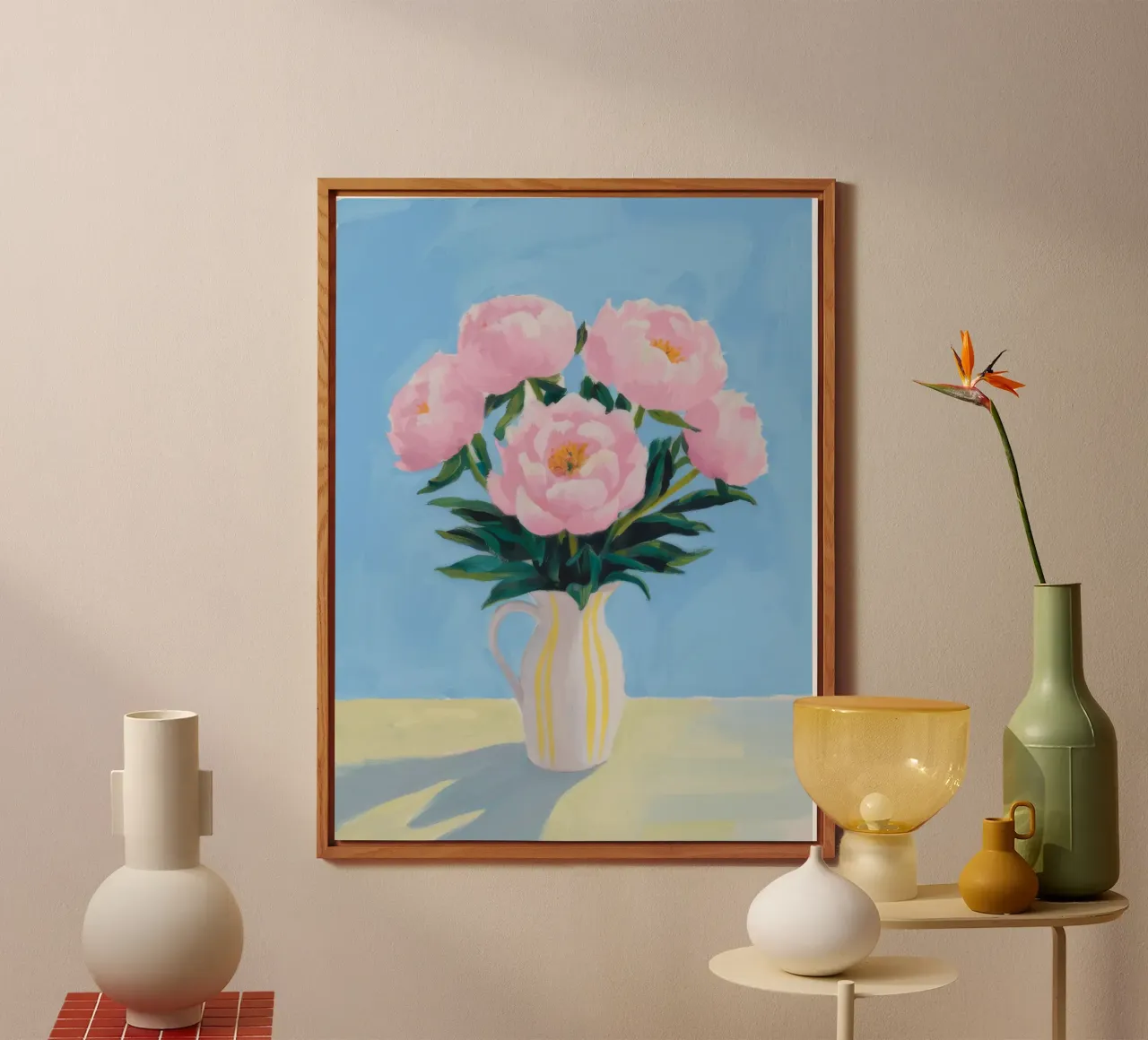 Peonia, raggio di sole alluminio dibond da Infinite Chroma