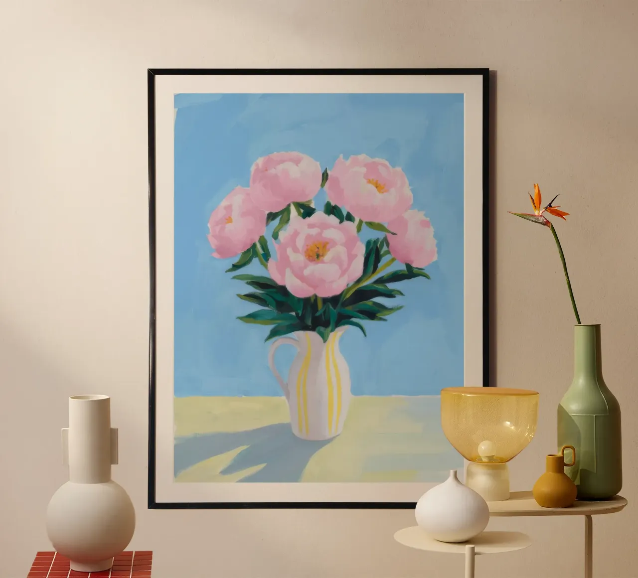 Peony Blush Sunbeam poster by Infinite Chroma