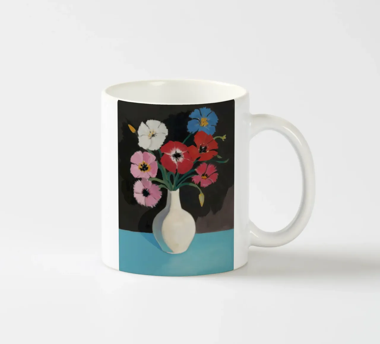 Medley di fiori di mezzanotte tazza in ceramica da Infinite Chroma