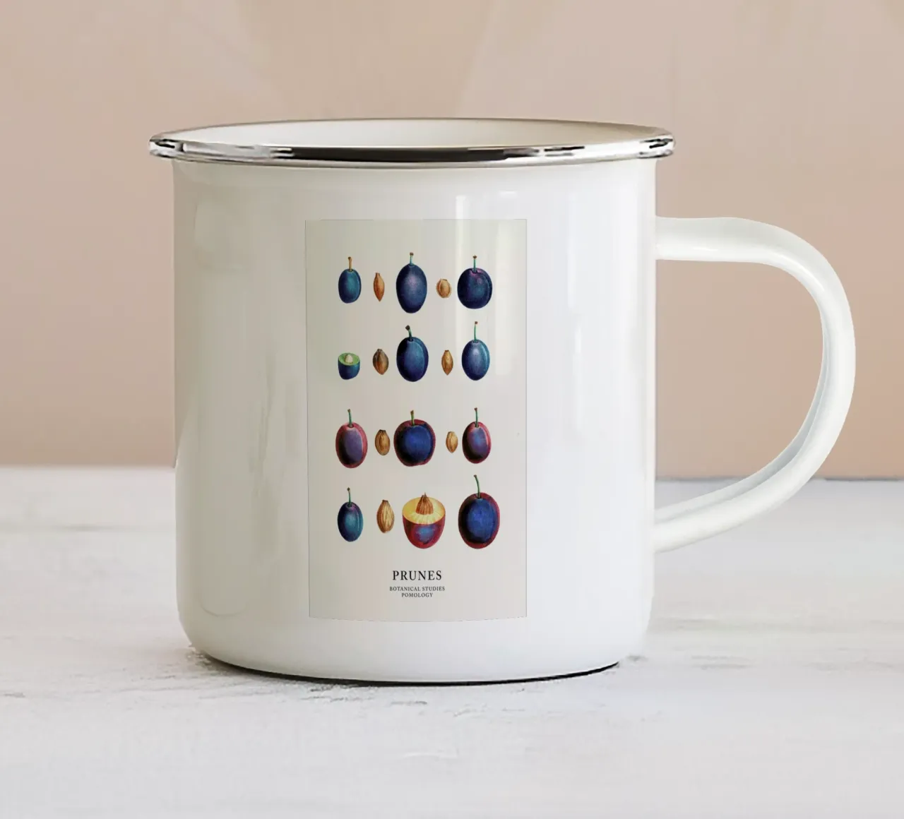 Prunes tazza in smalto da Flora & Fauna