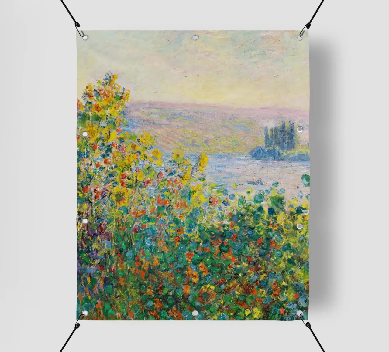 Le aiuole di Claude Monet a Vétheuil (1881 circa) telo in pvc da Monet Art Prints