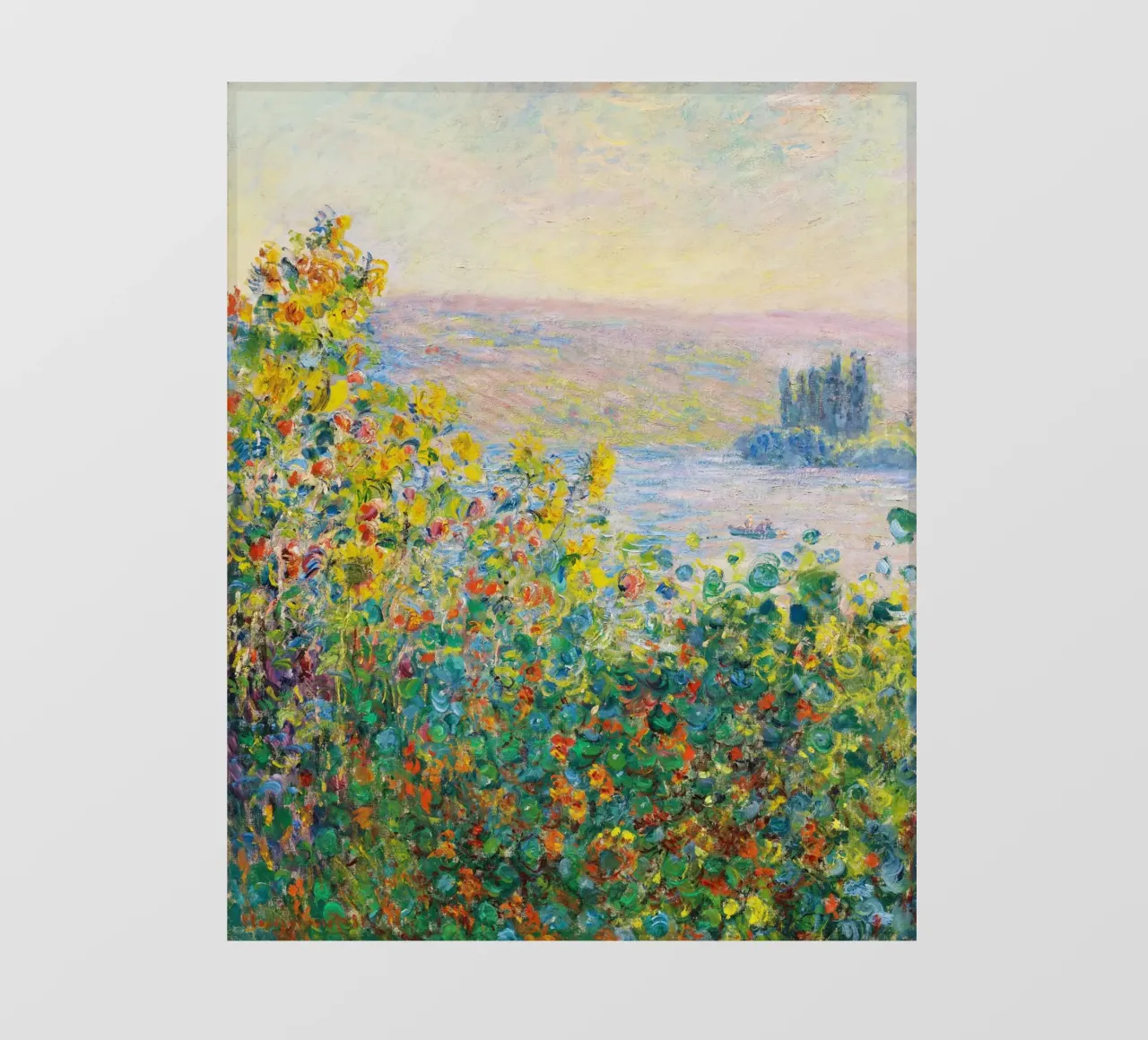 Le aiuole di Claude Monet a Vétheuil (1881 circa) telo in pvc da Monet Art Prints