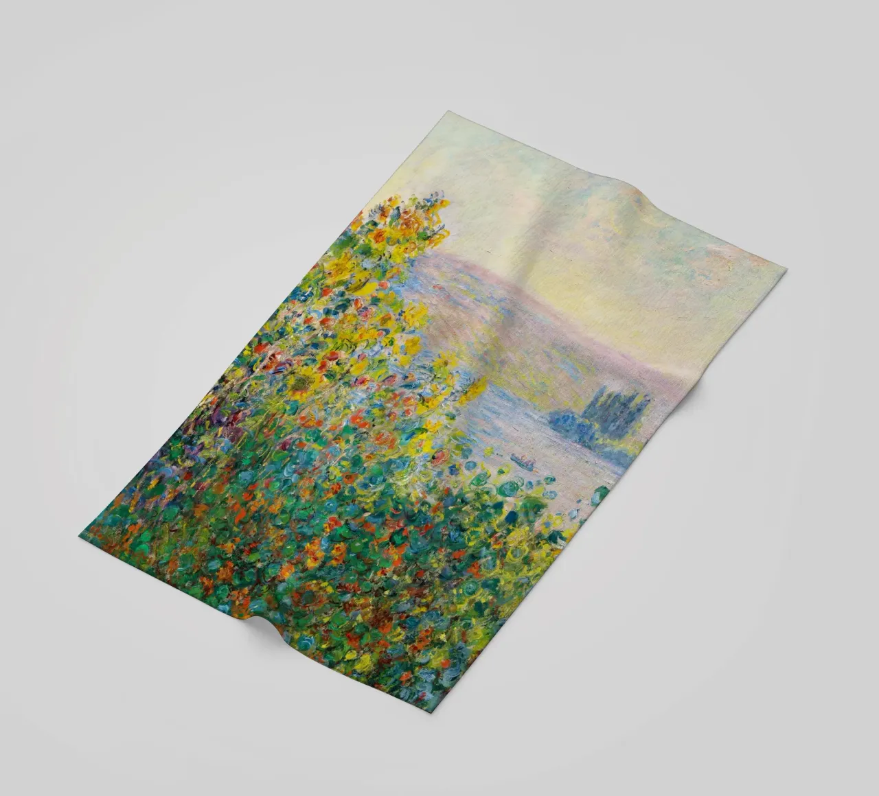 Le aiuole di Claude Monet a Vétheuil (1881 circa) telo mare da Monet Art Prints