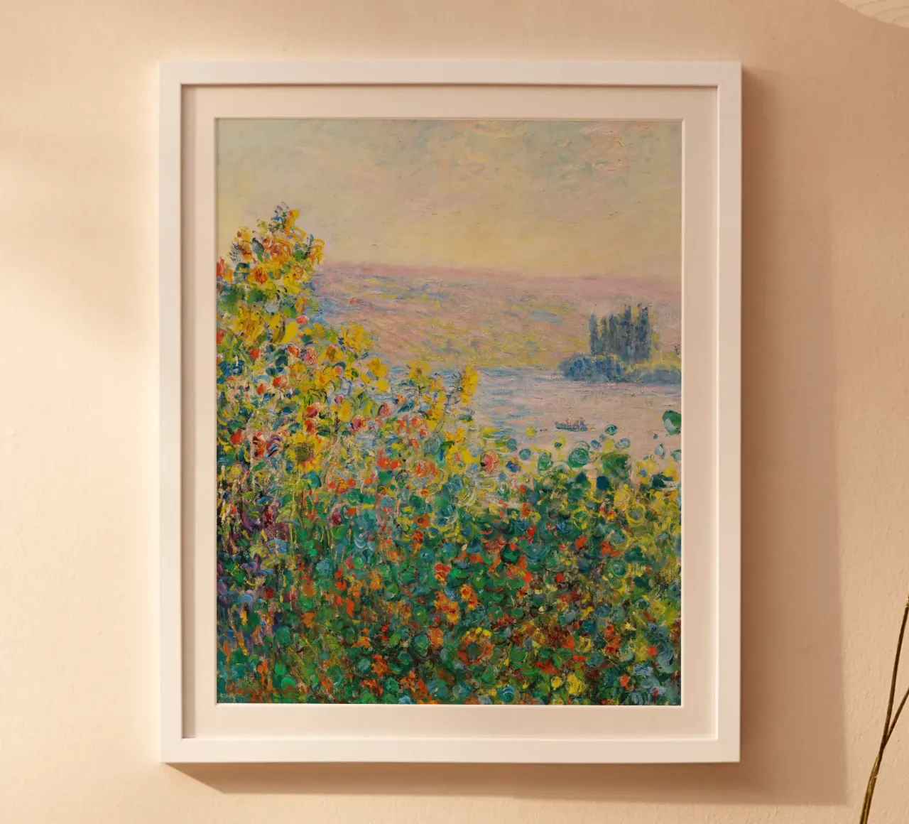 Le aiuole di Claude Monet a Vétheuil (1881 circa) carta hahnemühle da Monet Art Prints