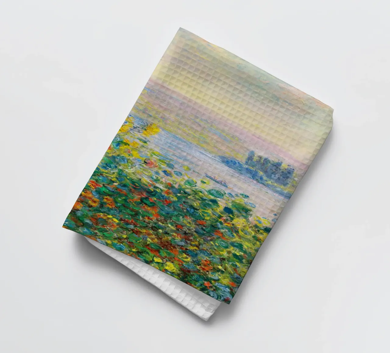 Le aiuole di Claude Monet a Vétheuil (1881 circa) canovaccio da cucina da Monet Art Prints