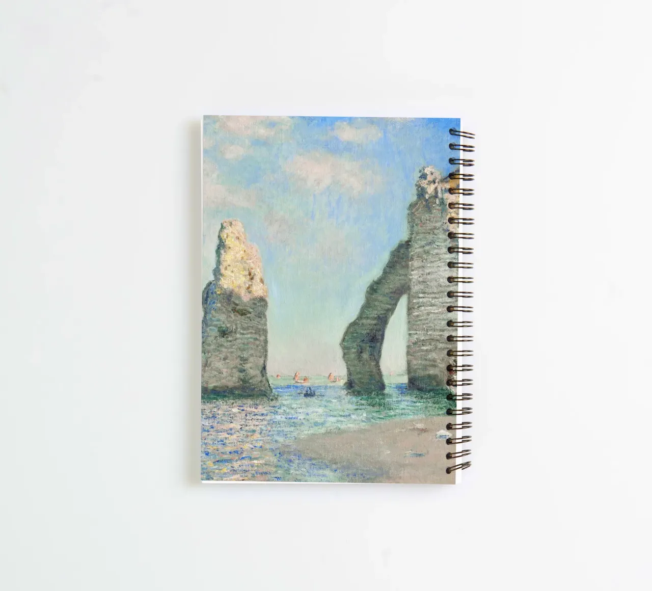 Claude Monet’s The Cliffs at Étretat (1885 spiral notebook by Classic Art Prints