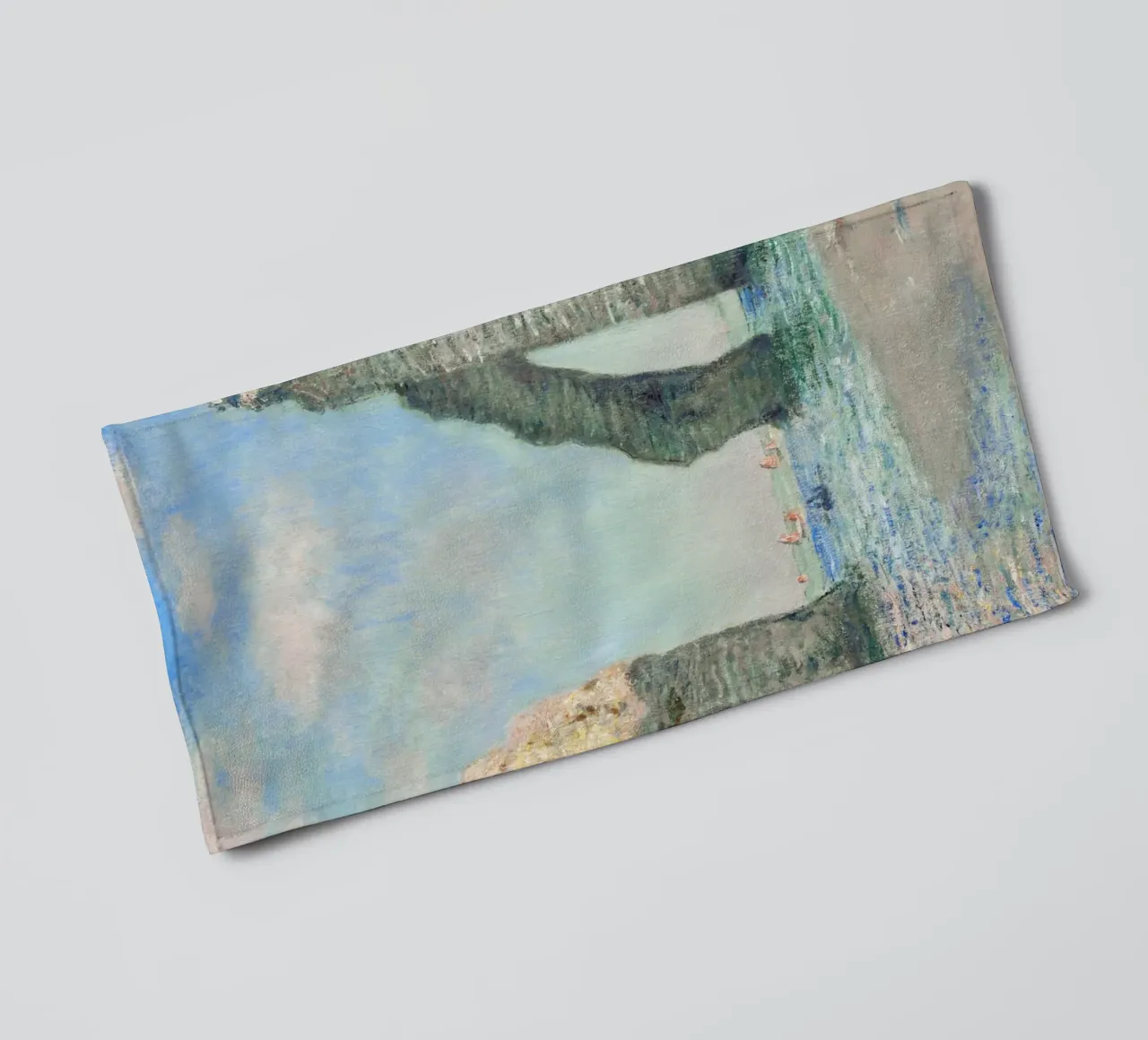Le scogliere di Étretat di Claude Monet (1885) asciugamano da bagno da Classic Art Prints