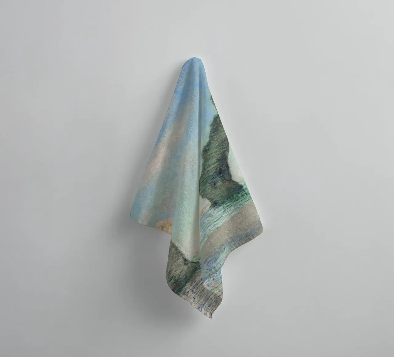 Le scogliere di Étretat di Claude Monet (1885) asciugamano da bagno da Classic Art Prints