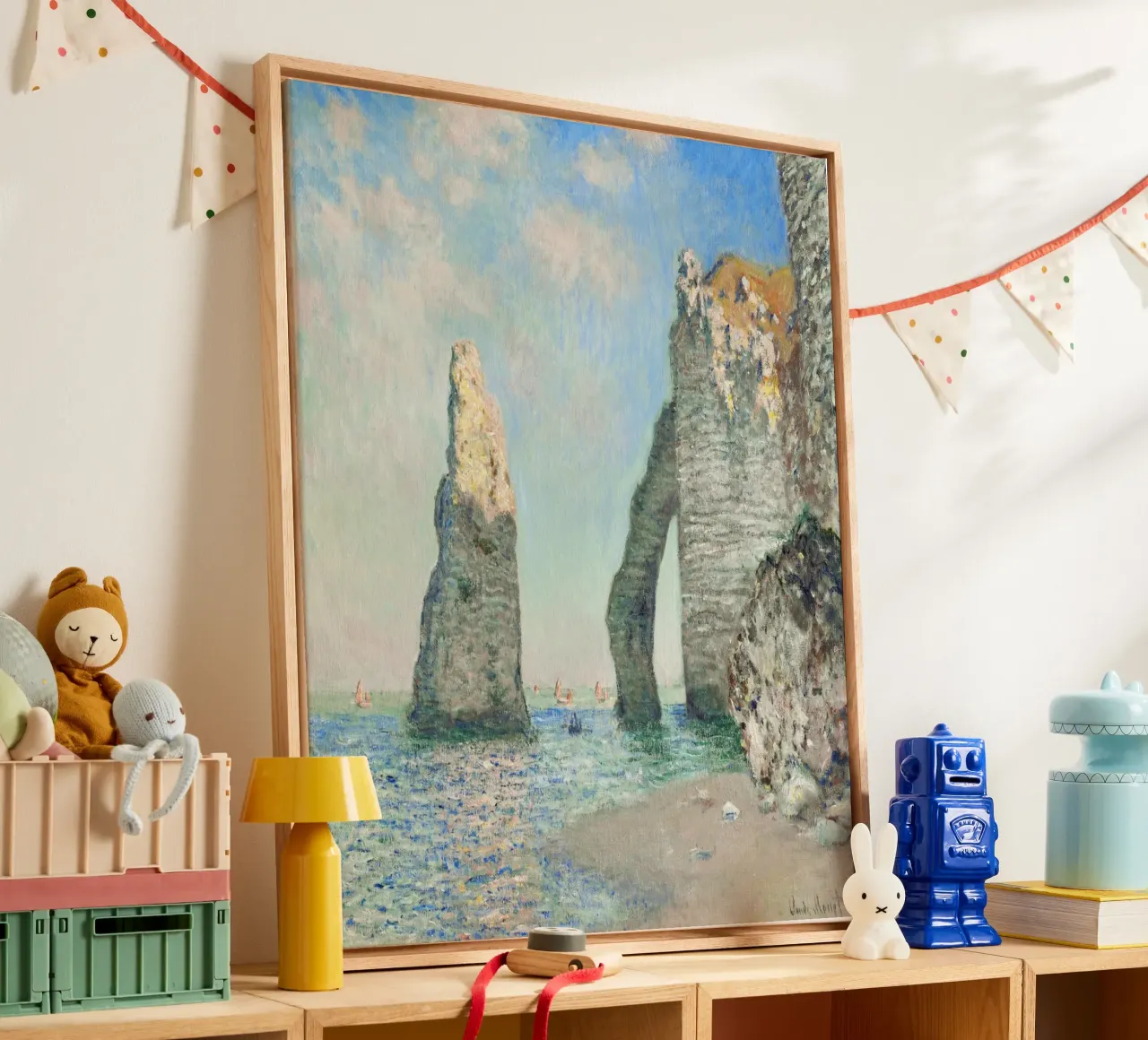 Claude Monet’s The Cliffs at Étretat (1885 canvas by Classic Art Prints