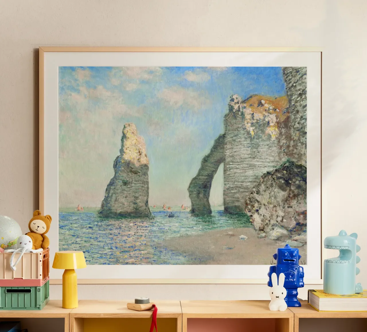 Le scogliere di Étretat di Claude Monet (1885) carta hahnemühle da Classic Art Prints