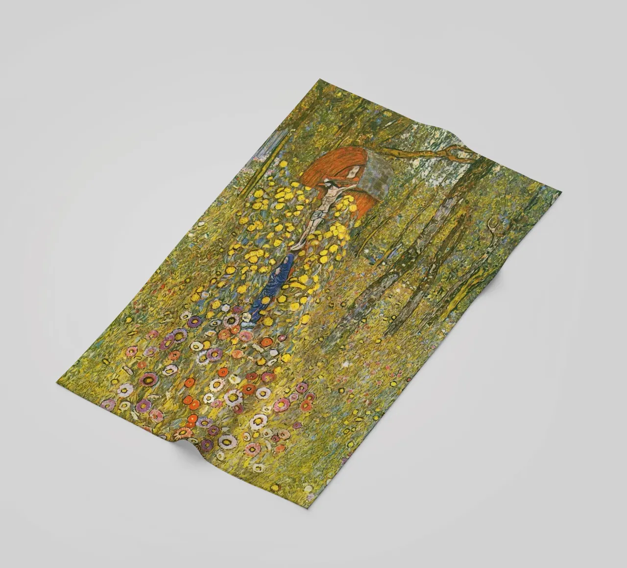 Gustav Klimt's cottage garden with crucifix beach towel by Gustav Klimt ART Prints