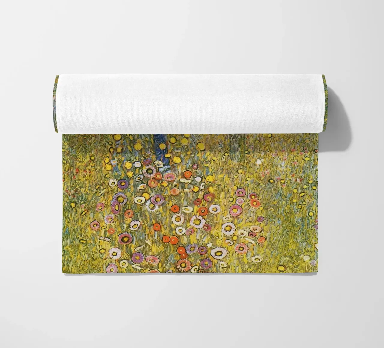 Gustav Klimt's cottage garden with crucifix beach towel by Gustav Klimt ART Prints