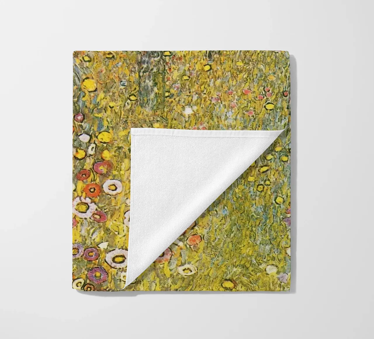 Gustav Klimt's cottage garden with crucifix beach towel by Gustav Klimt ART Prints