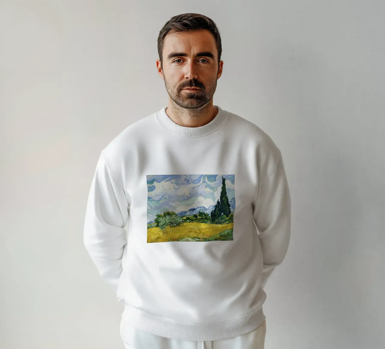 Vincent van Gogh’s Wheat Field with Cypresses (1889) sweatshirt by Art History
