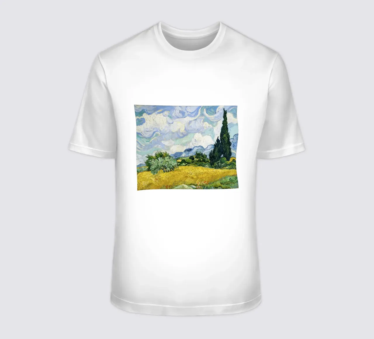 Vincent van Gogh’s Wheat Field with Cypresses (1889) t-shirt by Art History