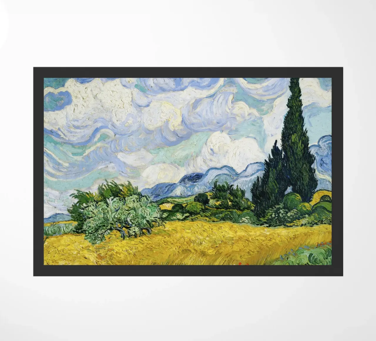 Vincent van Gogh’s Wheat Field with Cypresses (1889) doormat by Art History