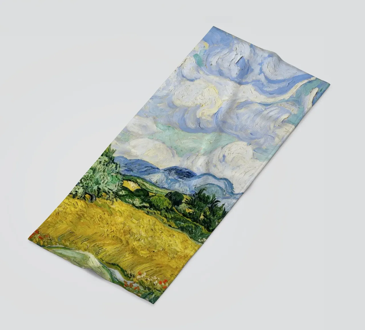 Vincent van Gogh’s Wheat Field with Cypresses (1889) beach towel by Art History