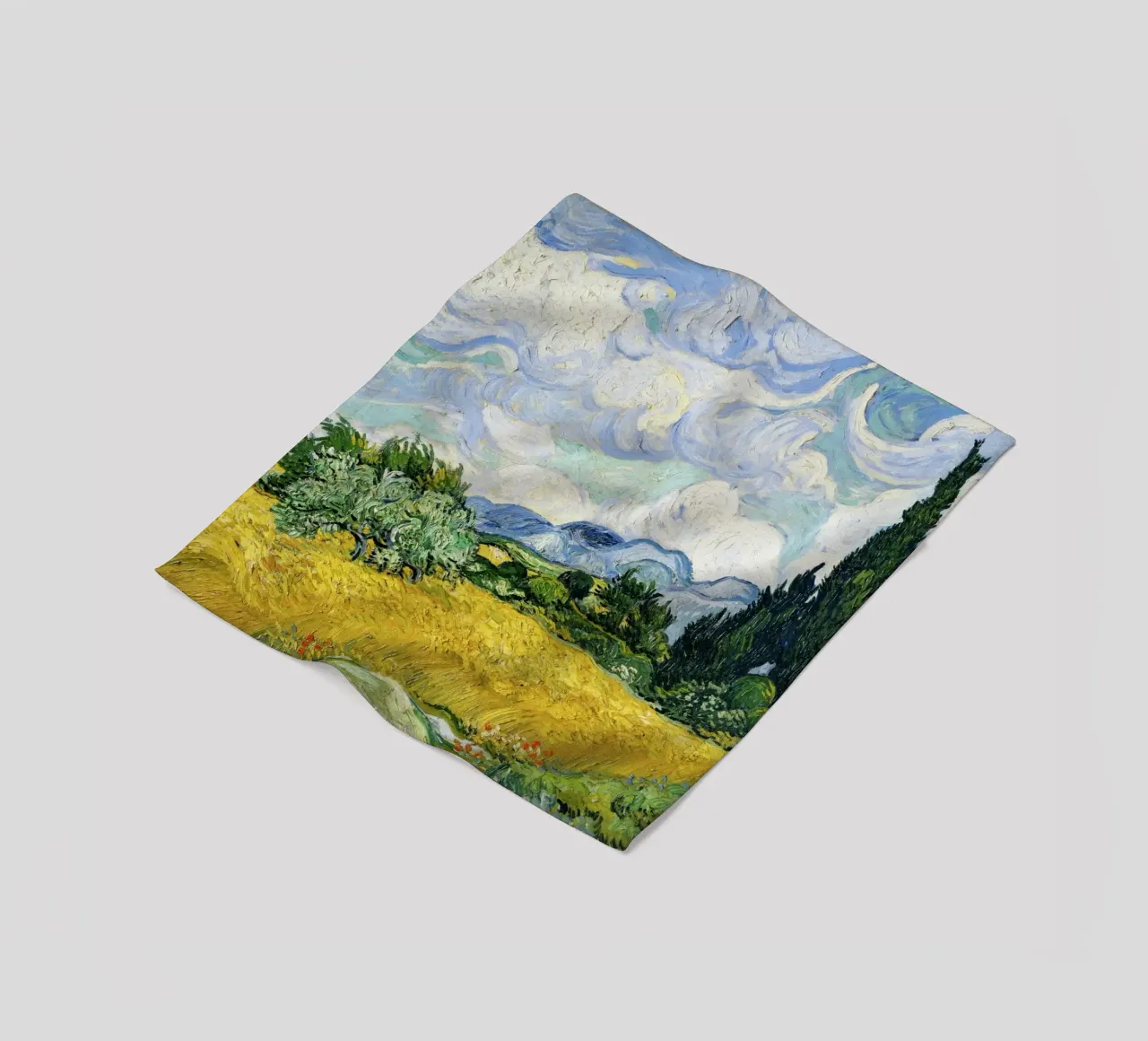 Vincent van Gogh’s Wheat Field with Cypresses (1889) fleece blanket by Art History