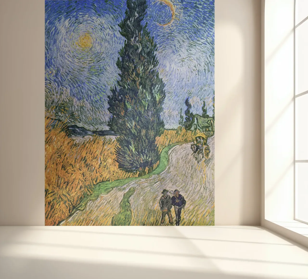 Vincent van Gogh’s Road with Cypress and Star photo wallpaper by Art History