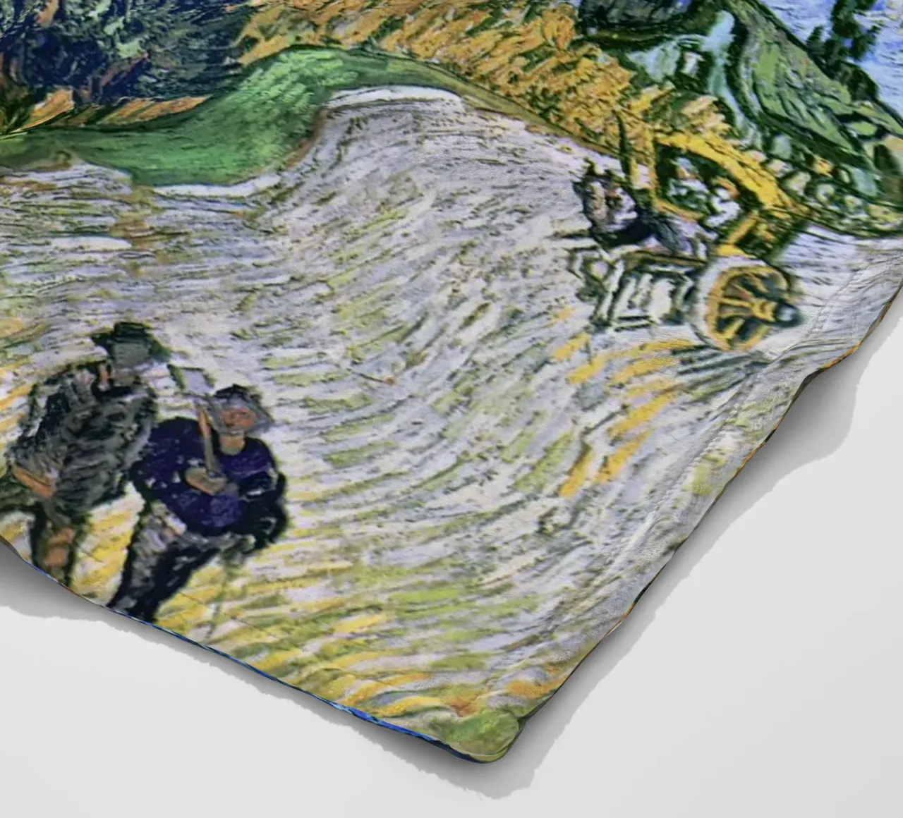 Vincent van Gogh’s Road with Cypress and Star fleece blanket by Art History